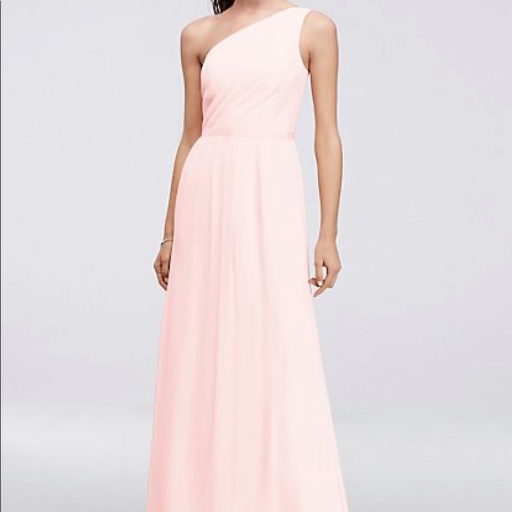NEW Long Chiffon One Shoulder Bridesmaids Dress